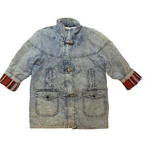 Vintage jean puffer jacket